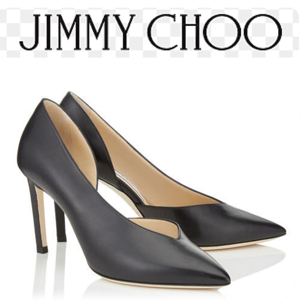 JIMMY CHOO Sophia 100 Pumps in Black Leather
